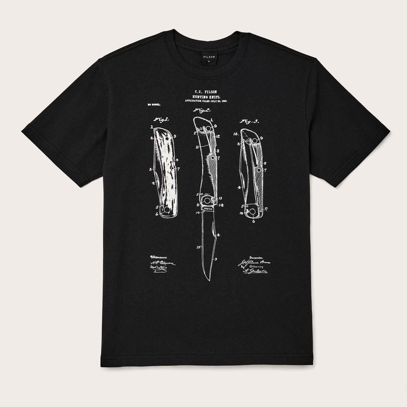 Pioneer graphic t-shirt von Filson | Black knife patent (Black)