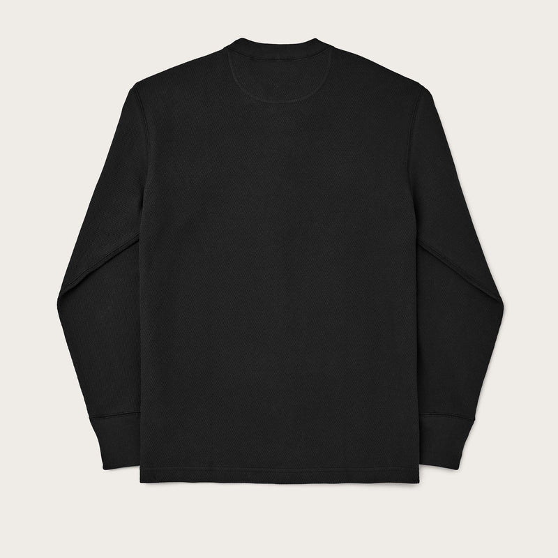 Waffle knit henley von Filson | Faded black (Black)