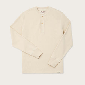 Waffle knit henley di Filson | Sand (White)