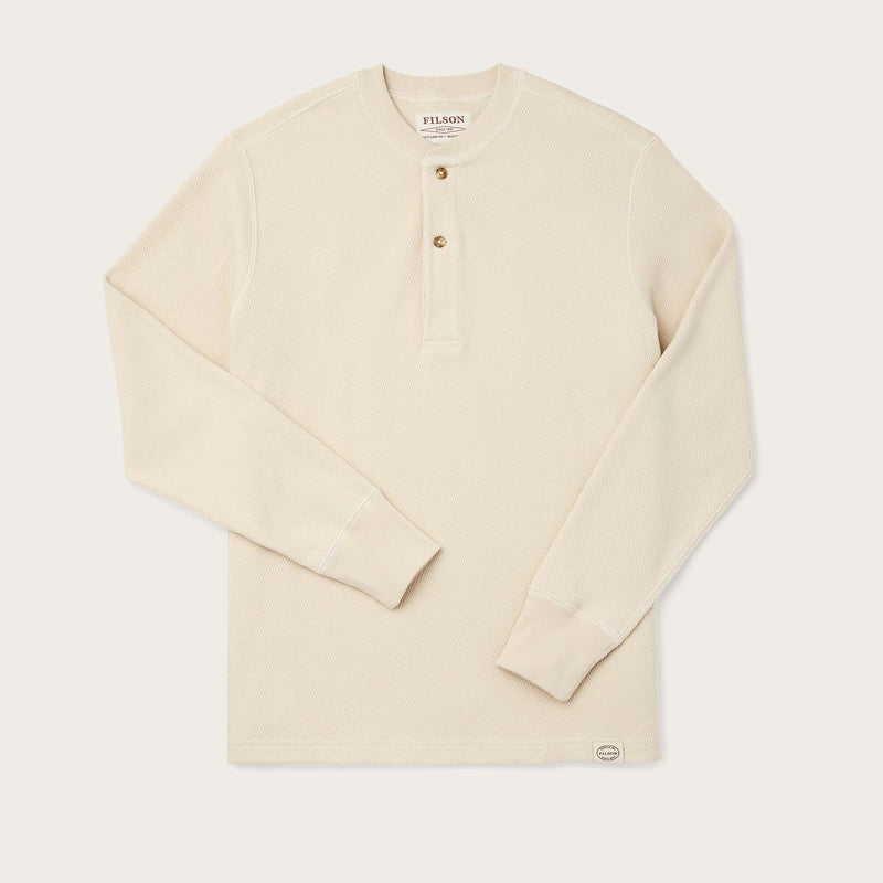 Waffle knit henley di Filson | Sand (White)