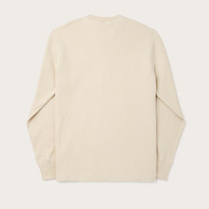 Waffle knit henley di Filson | Sand (White)