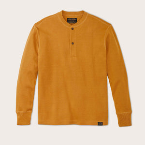 Waffle knit henley di Filson | Buckthorn brown (Orange)