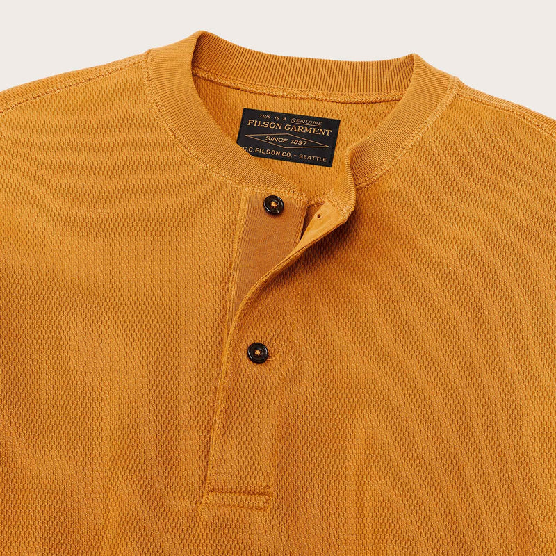 Waffle knit henley di Filson | Buckthorn brown (Orange)