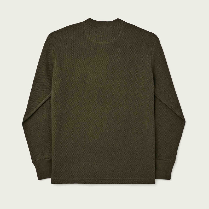 Waffle knit henley by Filson | Mossy rock (Green)