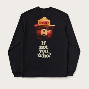 Long sleeve smokey bear pioneer t-shirt von Filson | Black smokey if not you (Black)