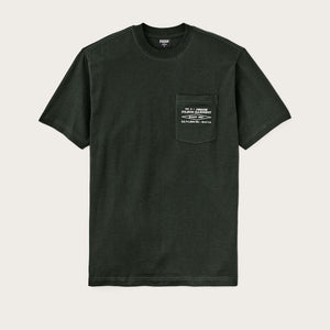 Embroidered pocket t-shirt by Filson | Dark timber diamond (Black)