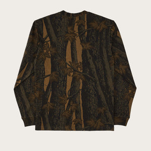 Long sleeve pioneer graphic t-shirt by Filson | Maple bark camo (Brown)