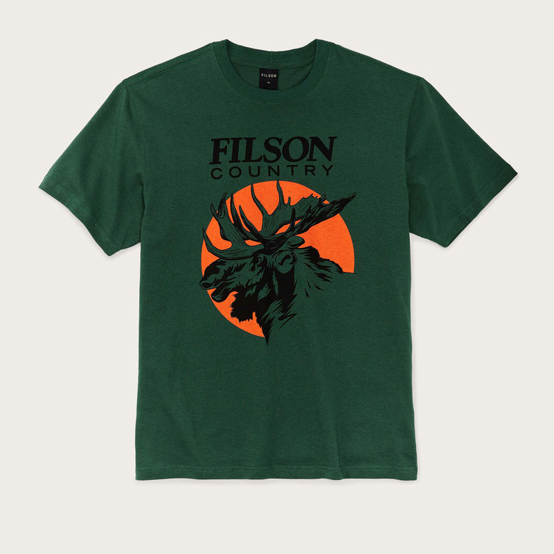 S/s pioneer graphic t-shirt von Filson | Green mose (Green)