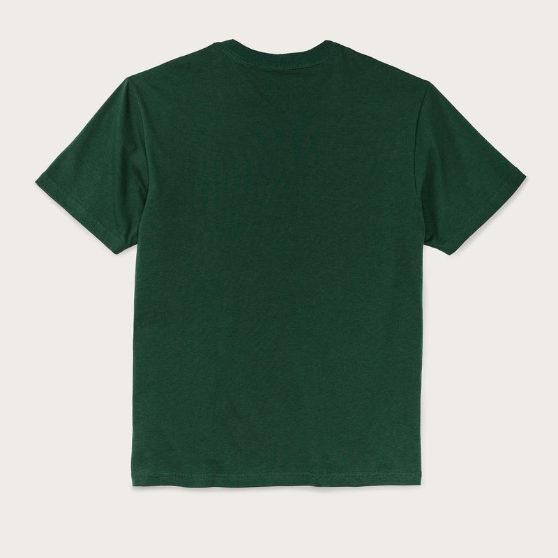 S/s pioneer graphic t-shirt von Filson | Green mose (Green)