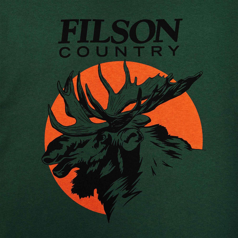 S/s pioneer graphic t-shirt von Filson | Green mose (Green)