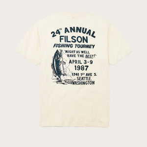 S/s pioneer graphic t-shirt von Filson | Stone/fishing tourne (White)