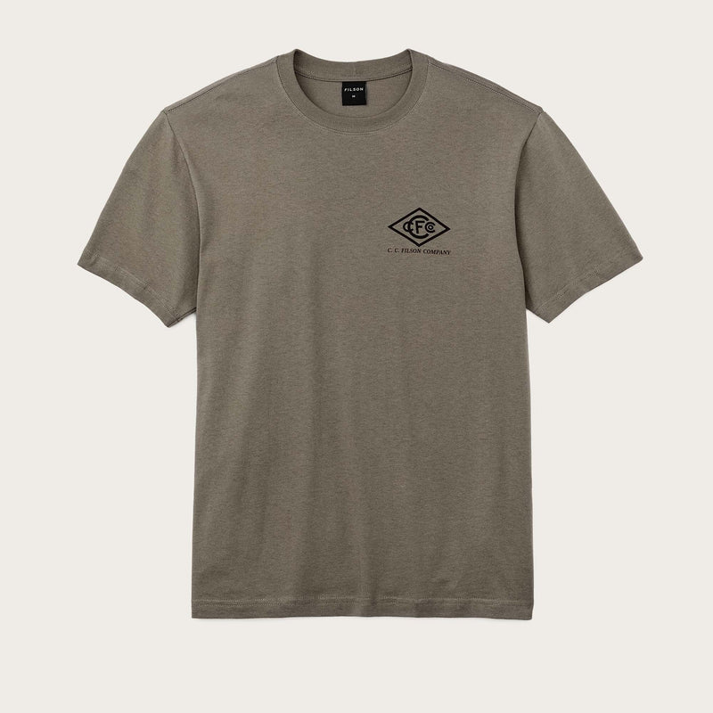 S/s pioneer graphic t-shirt di Filson | Morel/chainlink (Grey)