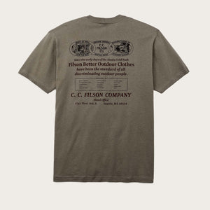 S/s pioneer graphic t-shirt von Filson | Morel/chainlink (Gray)