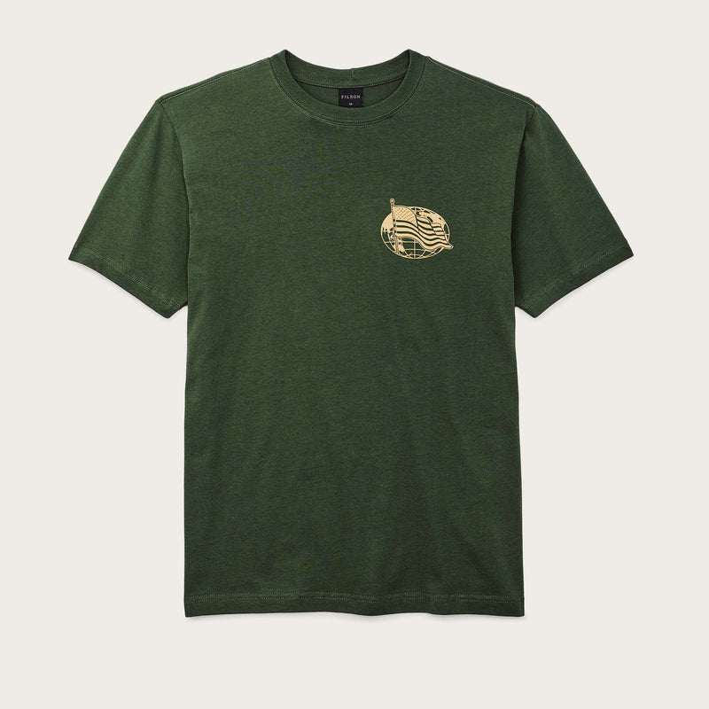 S/s pioneer graphic t-shirt von Filson | Dark timber/long hau (Green)