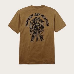 S/s pioneer graphic t-shirt von Filson | Gold ochre captain (Gold)
