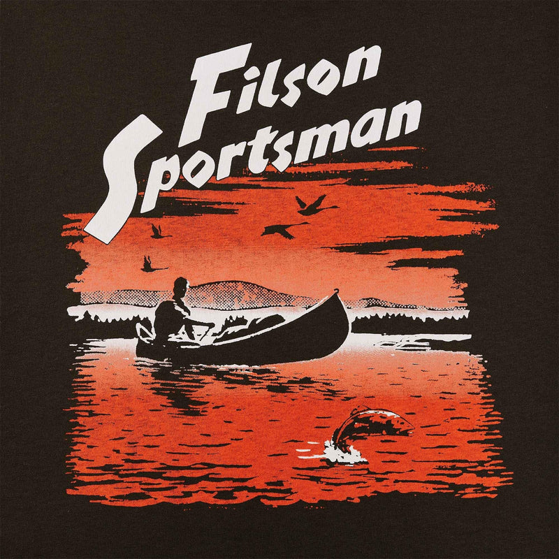 S/s pioneer graphic t-shirt di Filson | Coffee canoe (Brown)