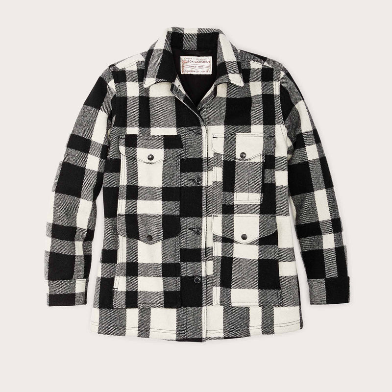 Women's mackinaw cruiser di Filson | Natural / black heritage plaid (Multicolor)