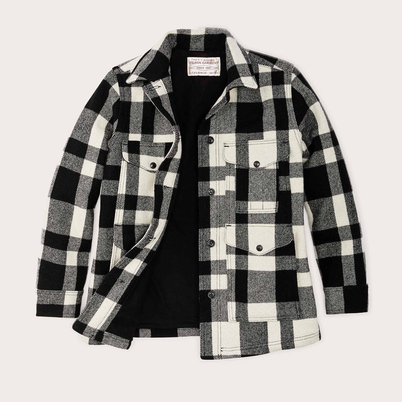 Women's mackinaw cruiser di Filson | Natural / black heritage plaid (Multicolor)