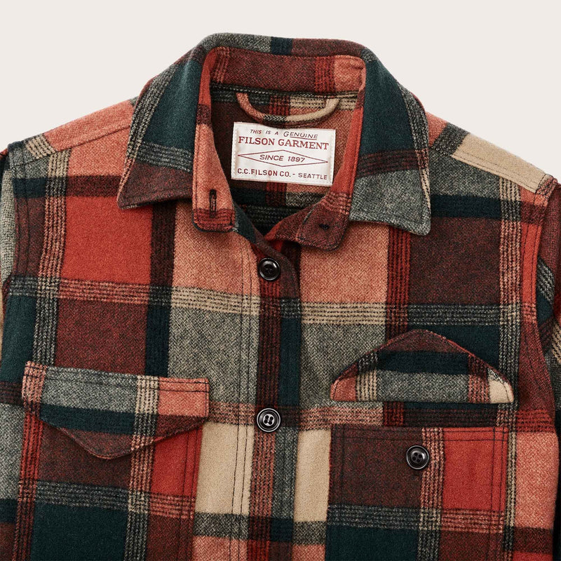 Women's wool jac-shirt von Filson | Amber / spruce plaid (Multicolor)